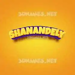 shanandely in Orange Toon style - 3D name wallpaper