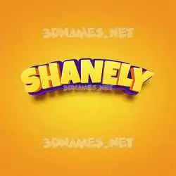 shanely in Orange Toon style - 3D name wallpaper