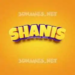 shanis in Orange Toon style - 3D name wallpaper