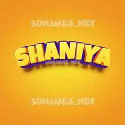 shaniya in Orange Toon style - 3D name wallpaper