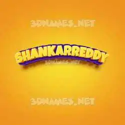 shankarreddy in Orange Toon style - 3D name wallpaper