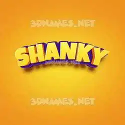 shanky in Orange Toon style - 3D name wallpaper