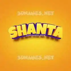 shanta in Orange Toon style - 3D name wallpaper