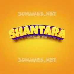 shantara in Orange Toon style - 3D name wallpaper