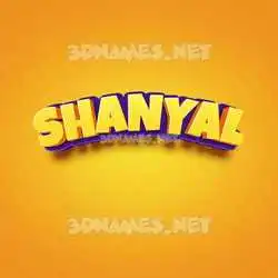 shanyal in Orange Toon style - 3D name wallpaper