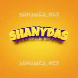 shanydas in Orange Toon style - 3D name wallpaper