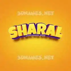 sharal in Orange Toon style - 3D name wallpaper