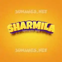 sharmila in Orange Toon style - 3D name wallpaper