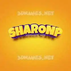 sharonp in Orange Toon style - 3D name wallpaper