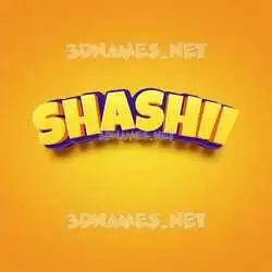 shashii in Orange Toon style - 3D name wallpaper