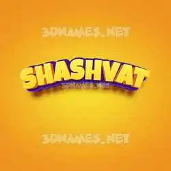 shashvat in Orange Toon style - 3D name wallpaper