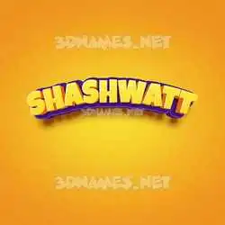 shashwatt in Orange Toon style - 3D name wallpaper