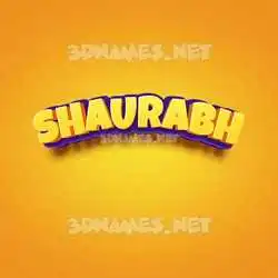 shaurabh in Orange Toon style - 3D name wallpaper
