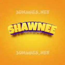 shawnee in Orange Toon style - 3D name wallpaper