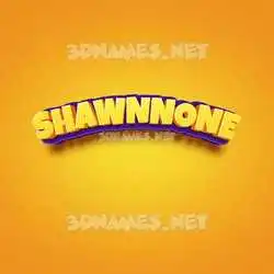 shawnnone in Orange Toon style - 3D name wallpaper