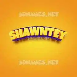 shawntey in Orange Toon style - 3D name wallpaper