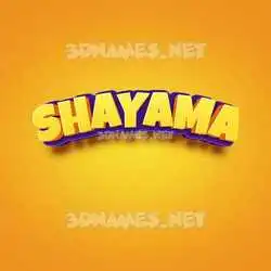 shayama in Orange Toon style - 3D name wallpaper