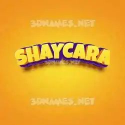 shaycara in Orange Toon style - 3D name wallpaper