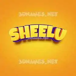 sheelu in Orange Toon style - 3D name wallpaper