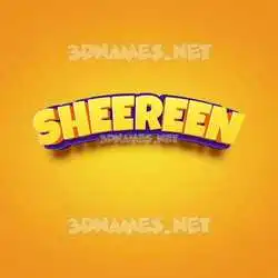 sheereen in Orange Toon style - 3D name wallpaper