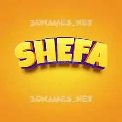 shefa in Orange Toon style - 3D name wallpaper