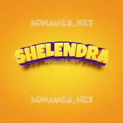 shelendra in Orange Toon style - 3D name wallpaper