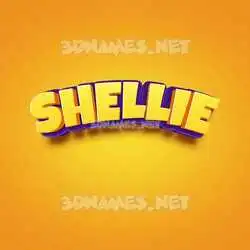 shellie in Orange Toon style - 3D name wallpaper