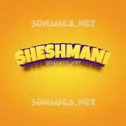 sheshmani in Orange Toon style - 3D name wallpaper