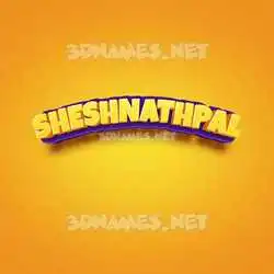 sheshnathpal in Orange Toon style - 3D name wallpaper
