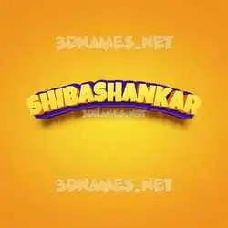 shibashankar in Orange Toon style - 3D name wallpaper