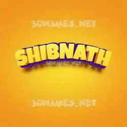 shibnath in Orange Toon style - 3D name wallpaper