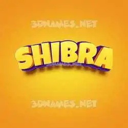 shibra in Orange Toon style - 3D name wallpaper