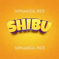 shibu in Orange Toon style - 3D name wallpaper
