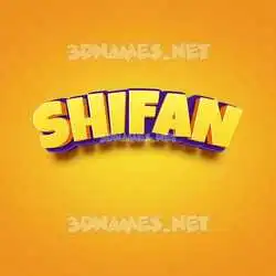 shifan in Orange Toon style - 3D name wallpaper