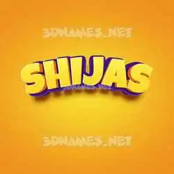 shijas in Orange Toon style - 3D name wallpaper