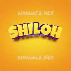 shiloh in Orange Toon style - 3D name wallpaper