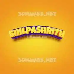 shilpashrith in Orange Toon style - 3D name wallpaper