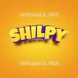 shilpy in Orange Toon style - 3D name wallpaper