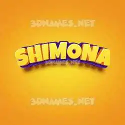 shimona in Orange Toon style - 3D name wallpaper