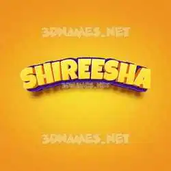 shireesha in Orange Toon style - 3D name wallpaper