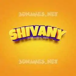 shivany in Orange Toon style - 3D name wallpaper
