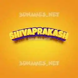 shivaprakash in Orange Toon style - 3D name wallpaper