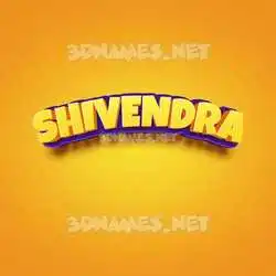 shivendra in Orange Toon style - 3D name wallpaper