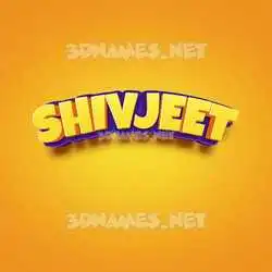 shivjeet in Orange Toon style - 3D name wallpaper
