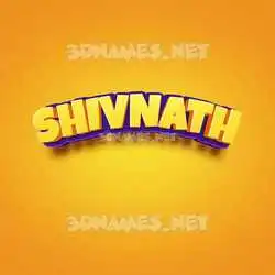 shivnath in Orange Toon style - 3D name wallpaper