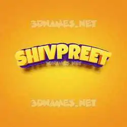 shivpreet in Orange Toon style - 3D name wallpaper