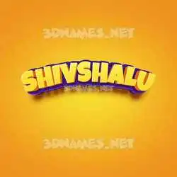 shivshalu in Orange Toon style - 3D name wallpaper