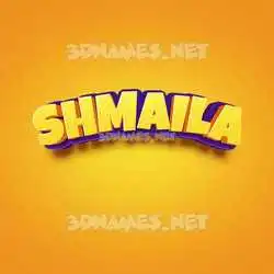 shmaila in Orange Toon style - 3D name wallpaper