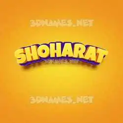 shoharat in Orange Toon style - 3D name wallpaper