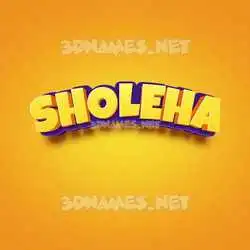 sholeha in Orange Toon style - 3D name wallpaper